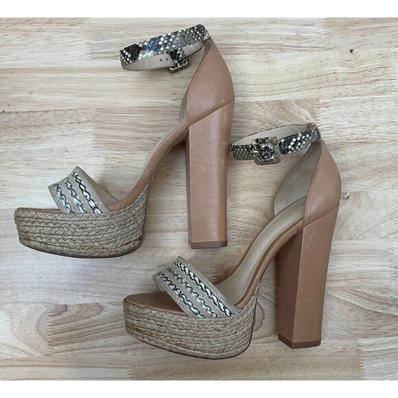 $795 Alexandre Birman Women's Alice Espadrille Platform Heels Shoes Sz 37.5/US 7 - Picture 2 of 12